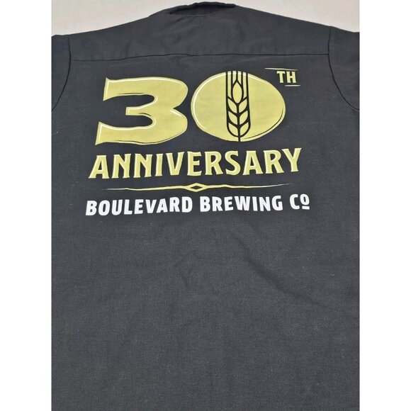 Boulevard Brewing Beer Kansas City MO‎ Button-Up Shirt Mens M. 30th Anniversary - Picture 5 of 7